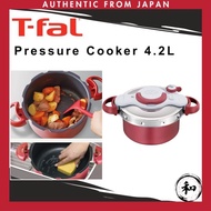 Tefal Pressure Cooker 4.2L for 2-4 People IH Gas Compatible Easy Open 2-in-1 Pot "Clipso Minut Duo R