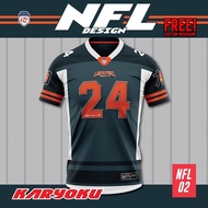 [NFL OVERSIZED] NFL02 NFL Edition KARYOKU 280GSM JERSEY 【Free Custom Name &amp; Number】