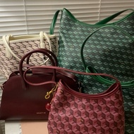 Pre-loved Christy Ng Handbags | Russo Large White | Christy Ng Luciana Woven Bag Burgundy