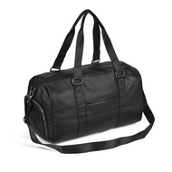 New store openingWaterproof Genuine Cow Leather Travel Bag For Men Carry-on baggage Weekend luggage 