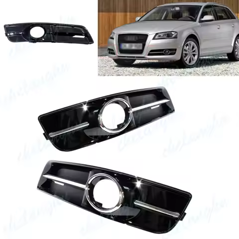 Bumper Fog Lamp Frame For Audi A3 2009 2010 2011 2012 2013 Fog Light Cover Grille Car Accessory 8P08