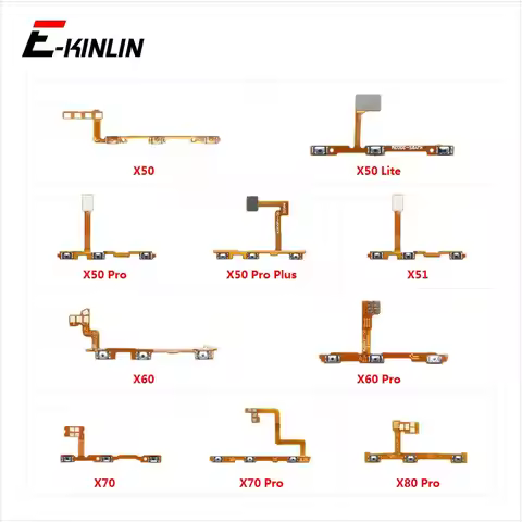 Power ON OFF Mute Switch Control Key Volume Button Flex Cable For Vivo X80 X70 X60 X51 X50 Pro Plus 