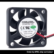 Brand New COOLCOX CC4010L12S 4010 2-Wire 12V 0.04A Silent Cooling Fan 4CM