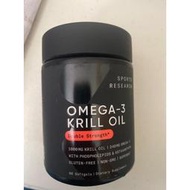 現貨~新包裝 Sports Research Krill Oil 南極磷蝦油1000MG,60軟膠囊 生酮 01/26