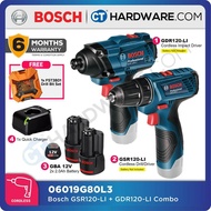 BOSCH 06019G80L3 COMBO SET GSR120LI CORDLESS DRILL DRIVER + GDR120LI IMPACT DRIVER COME WITH 2x 2.0A