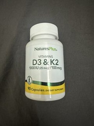 NaturesPlus 維他命 D3 & K2 膠囊 90粒