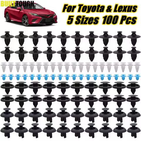 100PCS Auto Fastener Car Push Pin Rivet Trim Moulding Clips Bumper Fender Retainer For Toyota Coroll