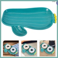 Ceramic Dessert Plates Cactus Tableware Appetizer Dishes 23.50X18.50X3.00CM Light Green Ceramics  sh