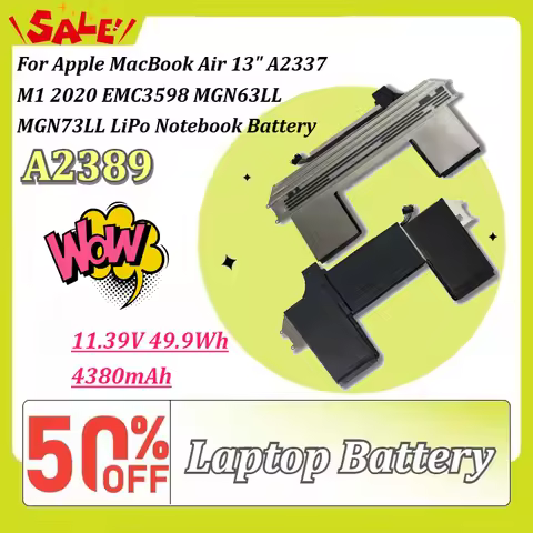 A2389 11.39V 49.9Wh 4380mAh Laptop Battery For Apple MacBook Air 13" A2337 M1 2020 EMC3598 MGN63LL M