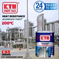KTH Heat Resistance Aluminium Paint 5Liter / Cat undercoat aluminum Tahan Panas