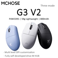 MCHOSE G3 V2 Wireless E-sports Mouse lightweight Three mode Bluetooth PAW3395 high performance Game&