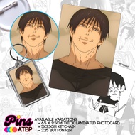 Toji Fushiguro Jujutsu Kaisen Anime Collectible Photocard Button Pin Keychain - Pins ATBP
