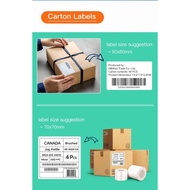 B3S white and color label stickers