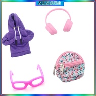 zzz 7 Inch Geese Clothes Set With Glasses Bag and Hooded  Pieces Accessories