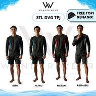 Wander Wear Unisex Long Sleeve Diving Swimsuit Set – Separate Top & Pants, Fit Body