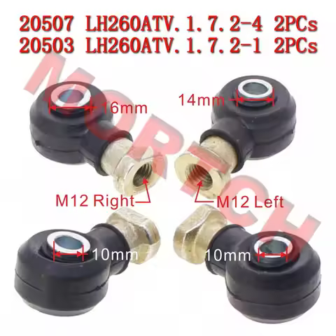 4 pcs Ball Joint Tie Rod End A B 20503 LH260ATV.1.7.2-1 20507 LH260ATV.1.7.2-4 For Linhai MUDDY 300 