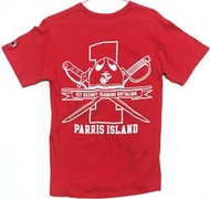 Champion 美國海軍陸戰隊 USMC PARRIS ISLAND 紀念T恤 SIZE：S