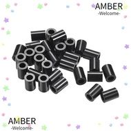 AMBER1 100Pcs Plastic Standoff, 10mm/ 0.39 Inch ABS Round Spacer Washer, Non-conductive Black 4.2mm/ 0.17 Inch 7mm/ 0.28 Inch for  Printer TV