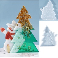 Christmas Ornament Silicone Mold Santa Claus Christmas Tree Stand Mould Crystal Epoxy Resin Craft Casting Mold Handmade Home Decoration Christmas Resin Molds