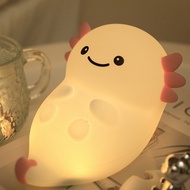 Cute Axolotl Night Light Rechargeable Touch Lamp Nursery Night Lamp Table Lamp for Kids for Bedroom 