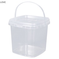 LO 280ML/500ML/1L/2L Plastic Bucket with Lid and handle Food Storge Container SG