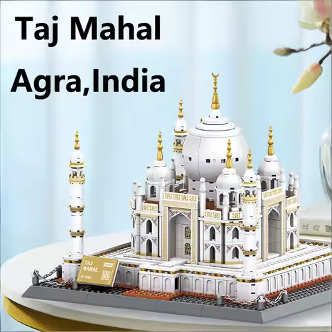 Taj Mahal Bricks Model Agra India Landmark Historical Architecture Building Blocks Set Toys Gifts Fo