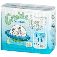 Crinklz Tab-Style Briefs Adult Printed Diapers, Astronaut, Large, Case/60 (4/15s)