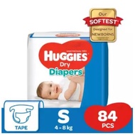 HUGGIES DRY DIAPERS "TAPE" SIZE NB/S