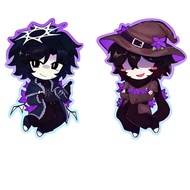RBLX Forsaken Acrylic keychains two time & azure, Cute cartoon game Character pendant
