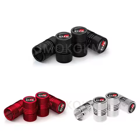 4pcs/Set Car Aluminum Alloy Wheel Hub Valve Core Cover For Toyota Gr Sport C-Hr Rav4 Avensis Prado P