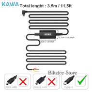 KAWA Hardwire Kit PT01 Type-C Port 24H Parking Cable Type C Works With Mini 3 Pro Gen2 D5 Gen2 D6 Ge