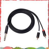 6.35 mm to  Cable,  Cable 6.35mm Male to 2  Male Stereo Audio Adapter Y Splitter  Cable -3 Meter