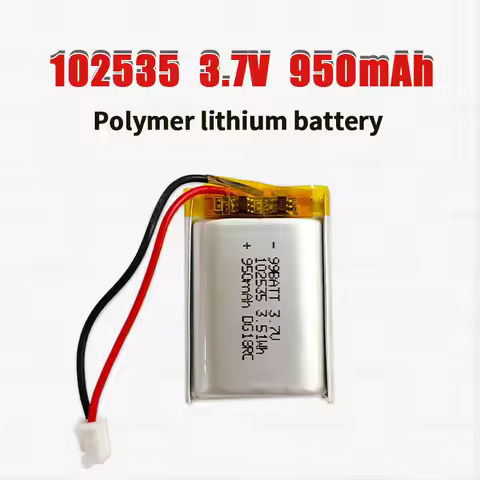 950mAh 102535 Li Po Battery 3.7V Soft Pack Polymer Lithium Batteries Plug Ph2.0 for Beauty Equipment