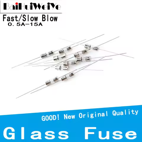 10PCS/LOT 3.6*10 mm Glass Fuse Fast / Slow Blow 250V 0.5A 1A 2A 3A 3.15A 4A 5A 6.3A 8A 10A 15A With 