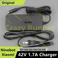 42V 1.7A Original Ninebot Segway Scooter Charger for ES1 ES2 ES4 E22 E25 ES1LG30 AirT15 GT1 GT2 G30 