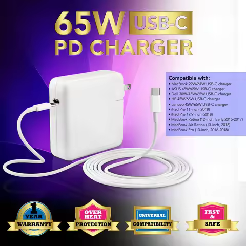 61W Type C USB C AC Adapter Charger for MacBook Pro 13" 2016 2017 2018 A1708