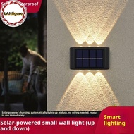 LANfigure 4-10 LED Solar Lamp Outdoor Waterproof Wall Lights For Garden Yard Decor Landscape Up And 