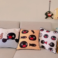 Cute Cartoon Penguin Pillow Office Chair Cushion Cover 45 * 45cm Double-Sided Printing