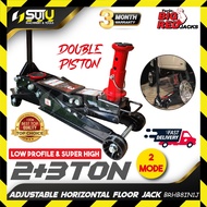 BIGRED BRHB8IN1J / TZ830027H  2+3TON Double Piston Adjustable Horizontal Floor Jack (Low Profile & S