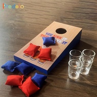predolo Cornhole Toss Family Corn Hole Board Toss Game Kits Wooden Sandbag Throw Game