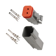 DT 2-Pin Waterproof Electrical Connector DT06-2S DT04-2P Inlet Air Temperature Sensor Plug with Roun