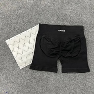 Seluar pendek Dfyne Impact Seamless Scrunch Bum Senaman Seluar Gimnasium Pinggang Rendah Berusuk Pin
