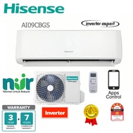 SEDA NUR PETRA (3+7 Years Warranty) Hisense Air Conditioner Inverter 1.0HP AI09CBGS / 1.5HP AI12CBGS