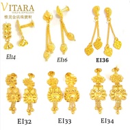 Emas 916 Anting-anting dengan warna dan batu | Gold 916 Earrings with colour and stone design EI01+
