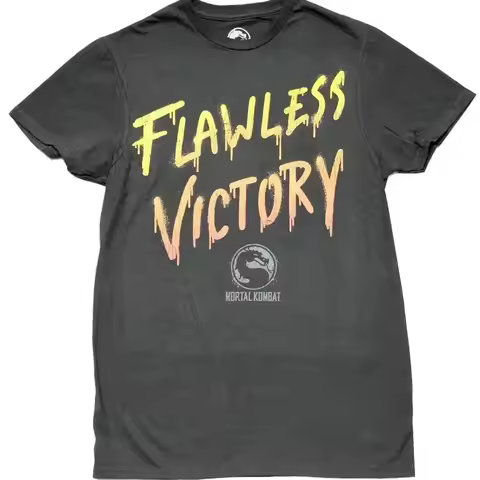 Mortal Kombat New Adult T Shirt Flawless Victory Dripping