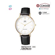 Q&Q QQ QNQ Q978 Q978J Q978J111 Q978J111Y ANALOG ORIGINAL WATCH MEN'S WATCH LEATHER STRAP