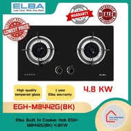 ELBA 2 BURNER BULIT IN HOB 4.8 KW EGHM8442G(BK)