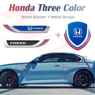 4-piece Set Honda Freed 3 Colors 3D Metal Body Stickers Fenders Side Label Stickers Window Stickers Car Interior Accessories