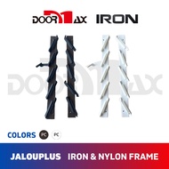 DOORMAX Jalouplus Iron Powder Coated Steel Nylon Jalousie Window Frame (Analok/White)