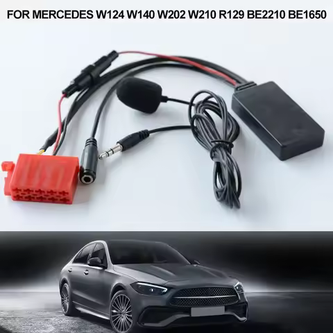 Car Wireless Bluetooth- Adapter Music AUX Receiver Module With Mic For Mercedes- Benz- W124 W140 W20